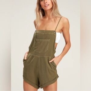Olive Green Overalls